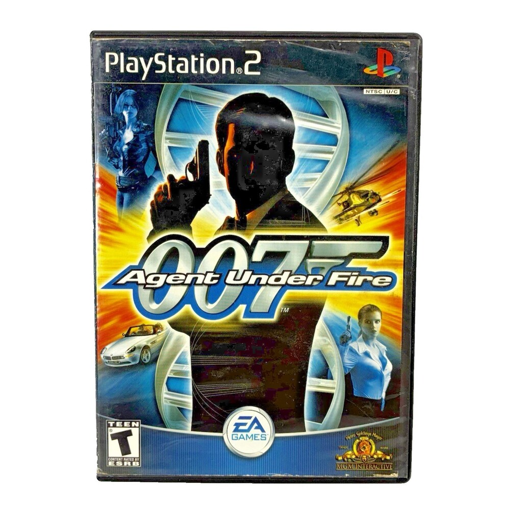 007 Agent Under Fire Sony Playstation 2 Black Label 2001 EA Games Tested